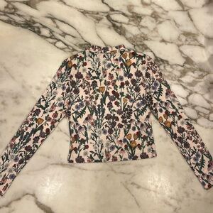 Floral Knitted Long Sleeve Top